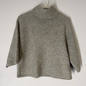 Herringbone Cowlneck Goth Sweater Professional‎ Y2K Size XS, Grey